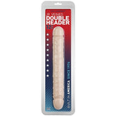 Jr Veined Double Header 12 Inch Dong Flesh Pink Beige Flesh Pink Double Dongs