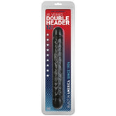 Jr Veined Double Header 12 Inch Bender Dong Black Black Black Double Dongs