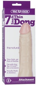 VacULock Thin 7 Inch Natural Dong Attachment – Slim Strap-On 7 Inches Flesh Pink > Realistic Dildos and Vibes > Realistic Dildos