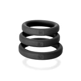 Perfect Fit XactFit Cock Ring Sizes 14 15 16 Black Black COCK RING Set