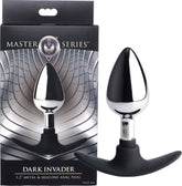Dark Invader Metal and Silicone Medium Weighted Butt Plug > Anal Range > Butt Plugs