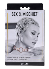 Peaches N Creame Ring Day Collar (Pink) – Luxury BDSM Collar Default Title > Bondage Gear > Restraints