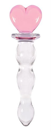 Crystal Heart of Glass (Pink) – Hand-Blown Glass Wand Vibrator Pink DONGS Glass