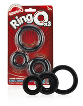 RingO X3 Cock Rings Mixed Pack - Black Black > Cock Ring > Sets