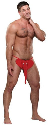 Squeaker Elephant G-String (Red) – Novelty G-String Red One Size Gag Gifts & Novelties