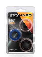 Stay Hard Donut Rings - 3 Pack > Cock Ring > Sets