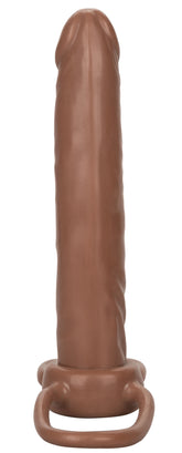 Accommodator Dual Penetrator Brown Anal Dildo with Dual Ring Design SLEEVES