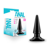 Anal Adventures Easy Plug Black 10.1 cm 4 Inch Butt Plug Butt Plugs