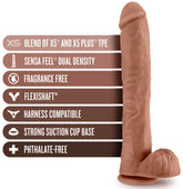 Au Naturel Daddy 14 Inch Mocha Dildo Soft Realistic Texture Dongs Realistic
