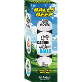 Balls Deep Funny Slogan Golf Balls 3 Pack Novelty Golf Balls Bachelor & Bachelorette Items