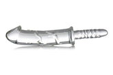 Battle Rammer Glass Thruster Dildo With Veiny Shaft Design > Sex Toys > Glass