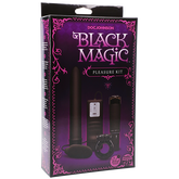 Black Magic Pleasure Kit With 7-Inch Velvet-Touch Vibe, Pocket Rocket, Bullet Vibe, and Vibrating C-Ring Cock Rings Vibrating