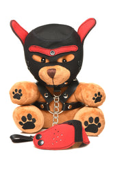 Bondage Pup Bear Plush with Puppy Mask and Leather Harness Party Supplies