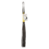 Boundless Flogger Vegan Leather BDSM Hand Whip with Textured Handle and Black Tassels Whips & Paddles