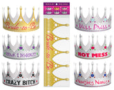 Bride-To-Be Party Crowns Adjustable Headwear for Bachelorette Bachelor & Bachelorette Items