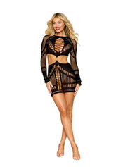 Chemise Lingerie Black One Size Nylon Spandex Elegant Intimate Wear > Clothes > Dresses and Chemises
