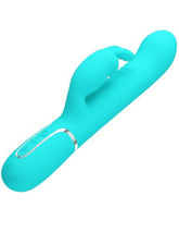 Coale Thrusting 9" Rabbit Vibrator Pearls Turquoise Toy VIBRATORS-RABBIT