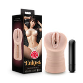 Enlust Ayumi Beige Vibrating Male Stroker with Ultra-Soft Feel Strokers - Vibrating