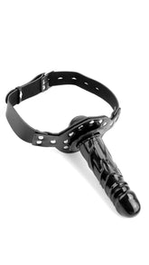 Fetish Fantasy Deluxe Ball Gag With Dildo – Adjustable Bondage Toy Black Gags