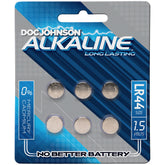 Doc Johnson Alkaline LR44 Batteries 15 Volt for Small Vibrators Batteries