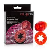 Dual Support Magnum Red Cockring with Scrotum Stability Ring COCK RINGS