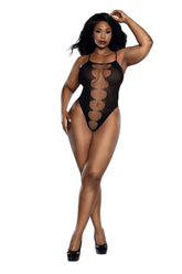 Easy Teddy (Black) – Fishnet Peekaboo Lingerie Teddies