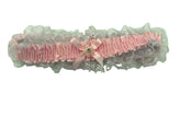 Elegant Moments Baby Pink Satin Leg Garter with White Lace Trim > Clothes > Accessories