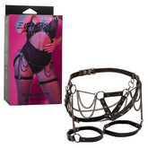 Euphoria Collection Black Velvet Thigh Harness With Chains Adjustable Waist And Thigh Straps Harnesses & Strap-Ons
