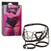 Euphoria Collection Plus Size Black Thigh Harness With Chains and Adjustable Straps Harnesses & Strap-Ons