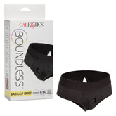 Boundless Backless Brief (Black) – Comfortable Harness Brief Black > Dildos > Strap On Harnesses