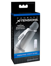 Fantasy X-Tensions Clear Vibrating Cock Sling Erection Enhancer Cock Rings Vibrating