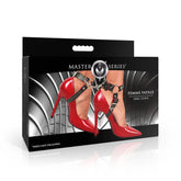 Femme Fatale Vegan Leather Heel Cuffs with Adjustable Straps Womens Leather