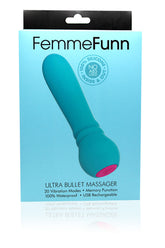 Femme Funn Ultra Bullet Vibrator Turquoise 20 Modes Waterproof BULLETS