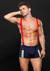 Fireman Bottom With Red Suspenders Erotic Costume Large Xlarge Mens Costumes