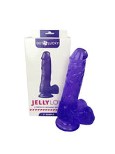 Get Lucky 7 Inch Purple Jelly Dildo with Suction Base DONGS