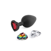 Glams Xchange Heart Medium Butt Plug with Heart Gems > Anal Range > Jewel Butt Plugs