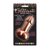 Glitterati Metallic Pink Penis Candle 10 Centimeter Party Decoration Novelty Candles