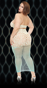 Green Goddess 2-Piece Lace Crop Top and Skirt Lingerie Set > Clothes > Dresses and Chemises