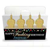 Happy Fucking Birthday FU Candle Set of 4 - Novelty Party Candles Novelty Candles