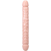 Jr Veined Double Header (Flesh Pink) 12 Inch Dong – Flexible Dong Beige Flesh Pink > Dildos > Double Dildos