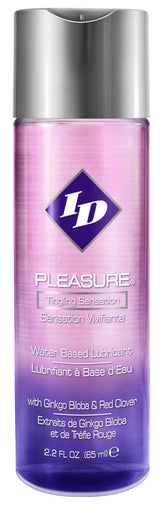 ID Pleasure Water-Based Lubricant with Tingling Sensation 2.2 Oz Enhancers Female