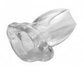 Master Series Peephole Hollow Anal Plug 3.25 Inches Clear Butt Plugs - Hollow