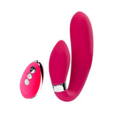 Jeni C-Shaped Dual Motor Vibrator with Remote Control Pink Vibrators - G Spot