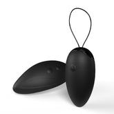 Premium Dual Vibe Remote and Egg Silicone Vibrator Black BULLETS