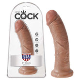 King Cock 8 Inch Realistic Dildo Tan with Strong Suction Base Dongs Realistic