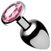 Large Pink Gem Anal Plug Smooth Aluminum Intimacy Toy > Anal Range > Jewel Butt Plugs