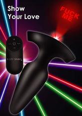 Laser Anal Plug with Remote Control and Pulsating Vibration Butt Plugs - Vibrating