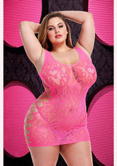 Leopard Lace Pink Mini Dress Erotic Clubwear for Women > Clothes > Dresses and Chemises