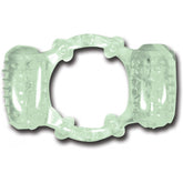 Glow in the Dark Stretchy Double Vibrating Cock Ring > Cock Ring > Vibrating