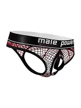 Male Power Burgundy Cock Pit Net Mesh Cock Ring Thong S/M Mens Thongs